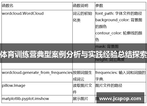 体育训练营典型案例分析与实践经验总结探索